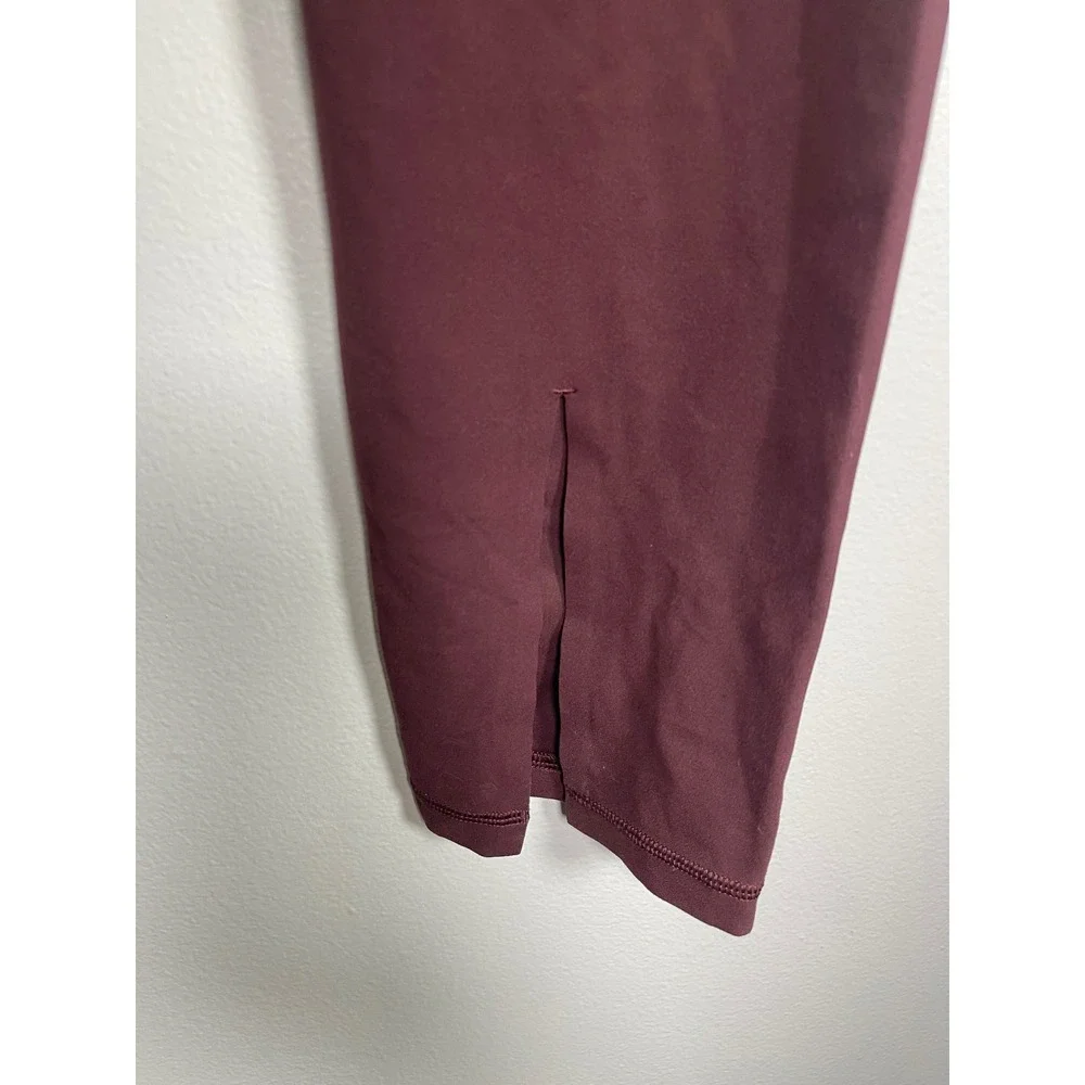 ATHLETA Aura Split‎ Pant XL Burgundy NEW Leggings Active Athleisure Running Gym